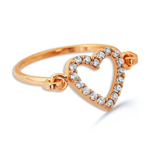 Hand Made Heart Ring-Rose